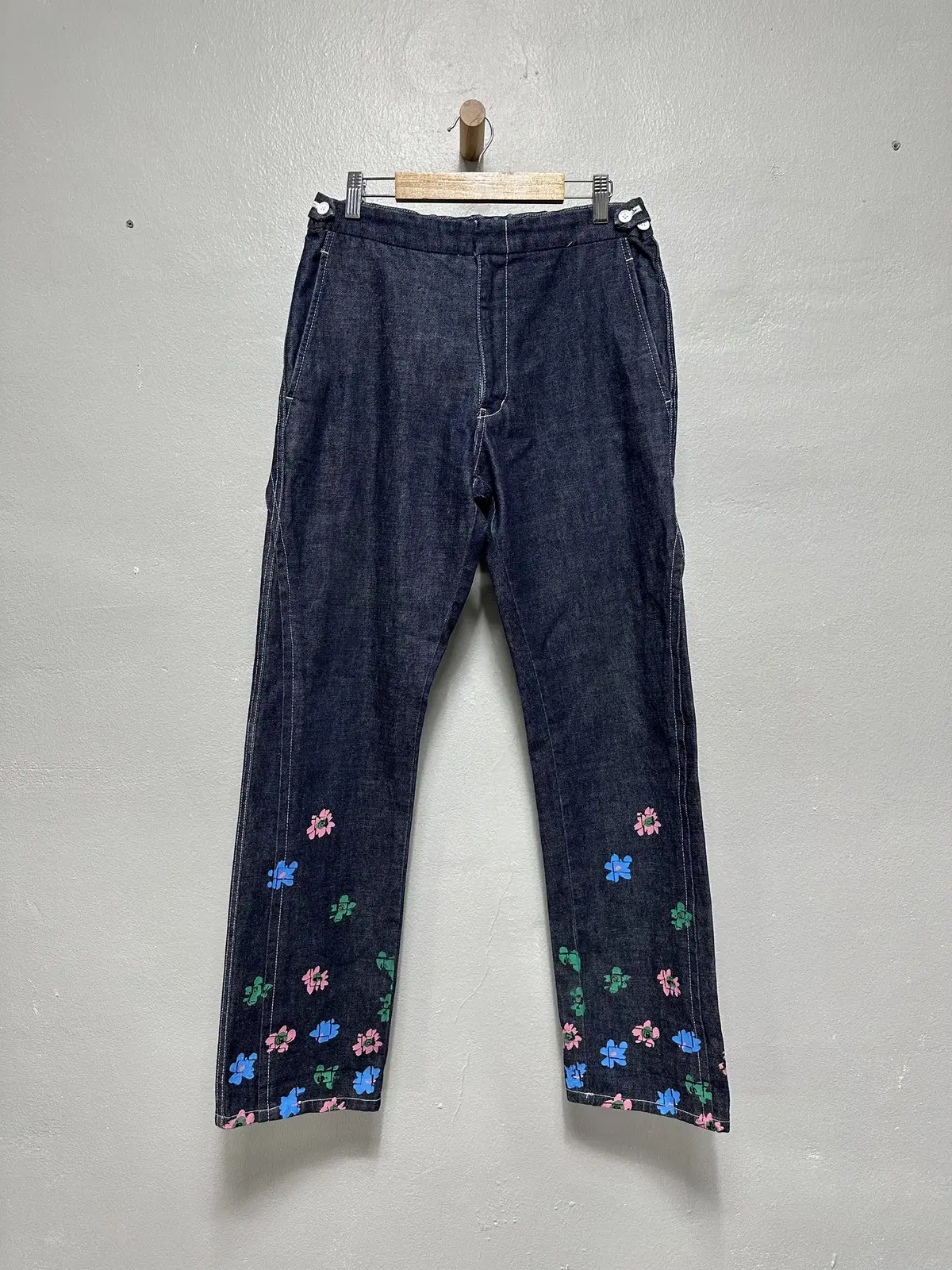 Comme des Garçons Song 01S Flower Printed Archive Denim Pants Jeans