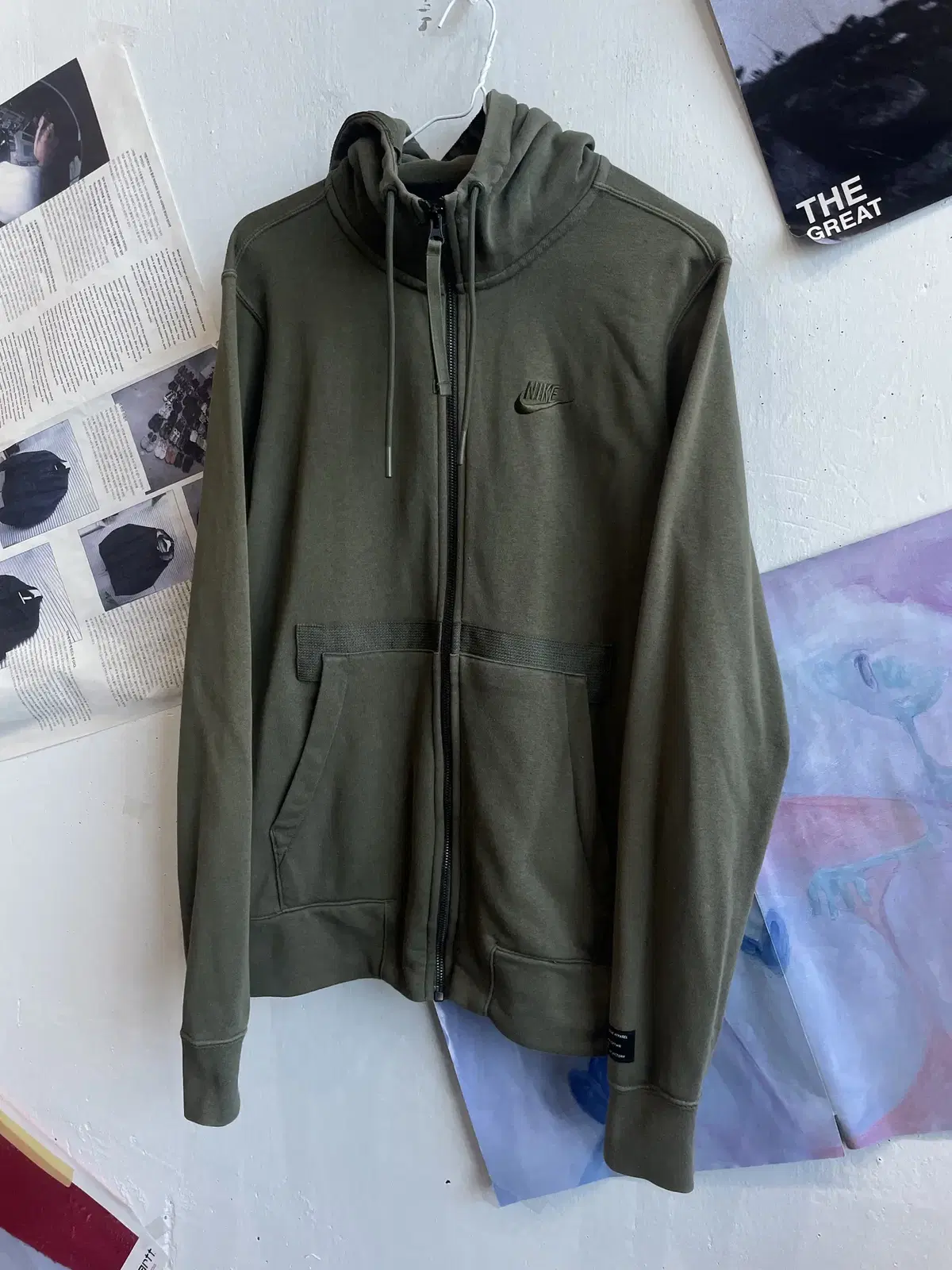 Nike AF-1 Khaki Hoodie Zip Up 95