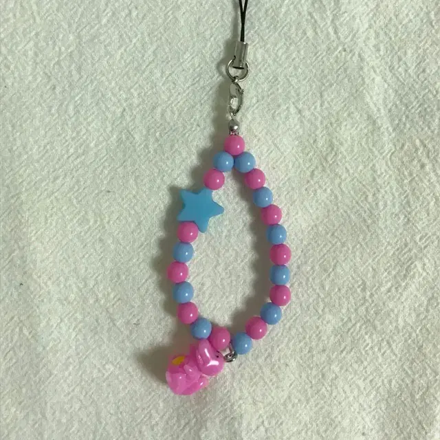 y2k 비즈 하트 폰스트랩 키링 * heart beads keyring