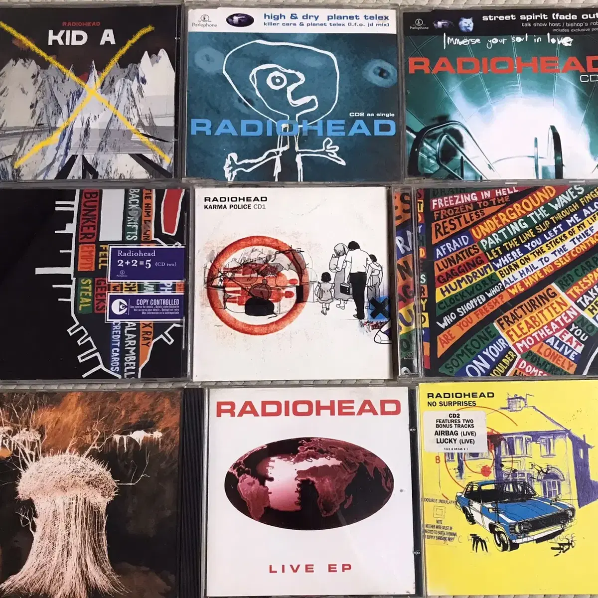 라디오헤드 싱글 UK 수입반 여러장 Radiohead CD