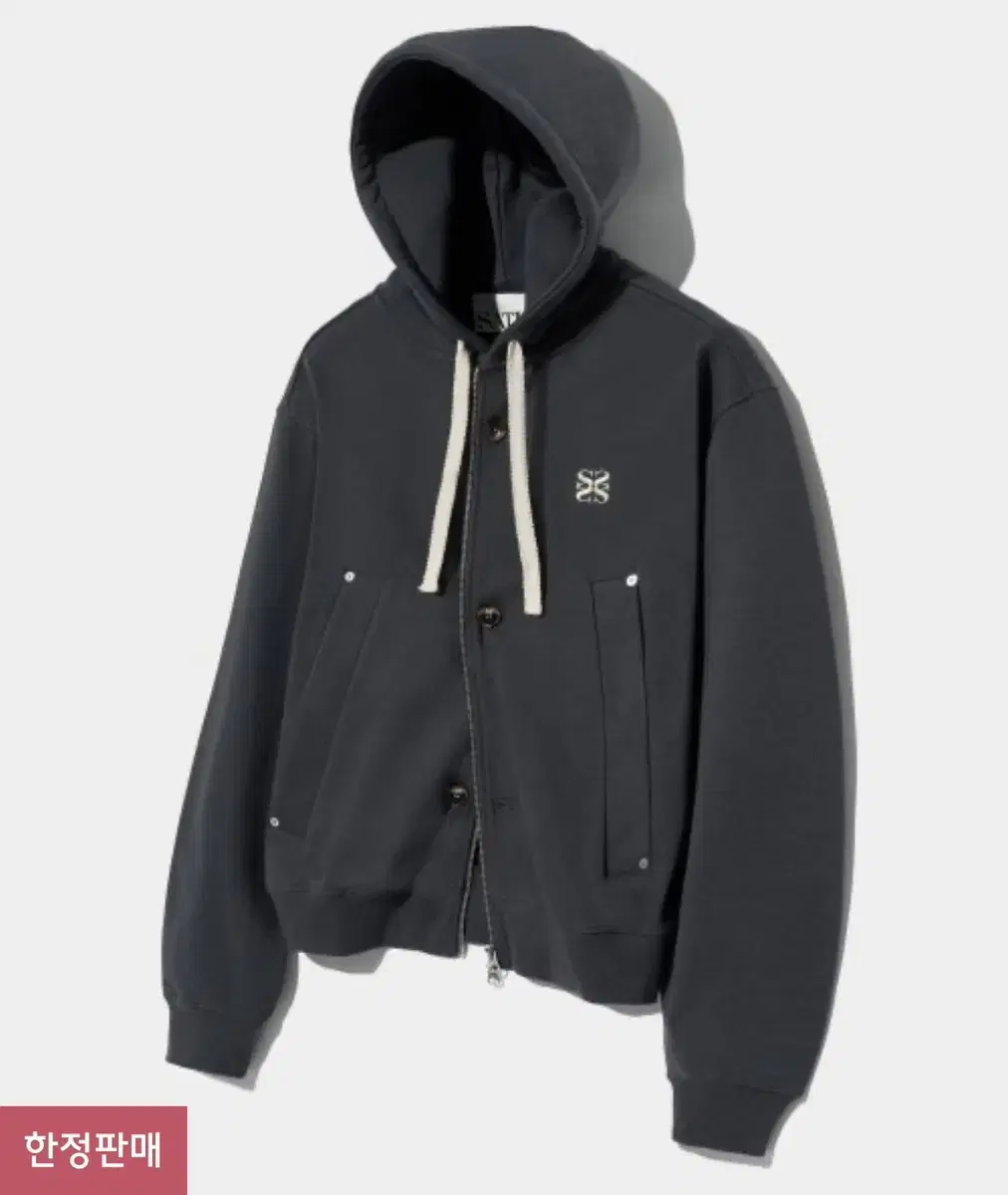 Setter teo Cotton onda dey Hooded zip-up