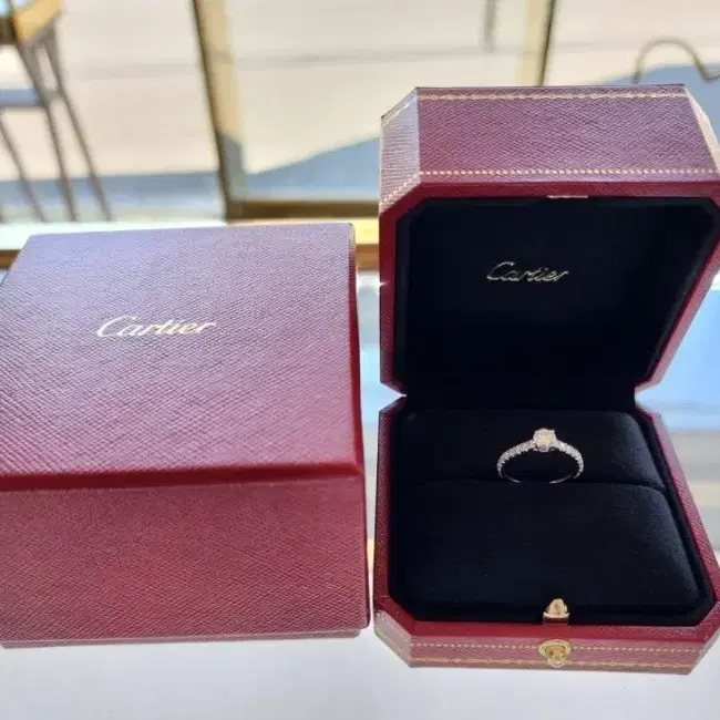 정품 까르띠에 에땅셀 드 솔리테어 0.35ct 웨딩밴드 링