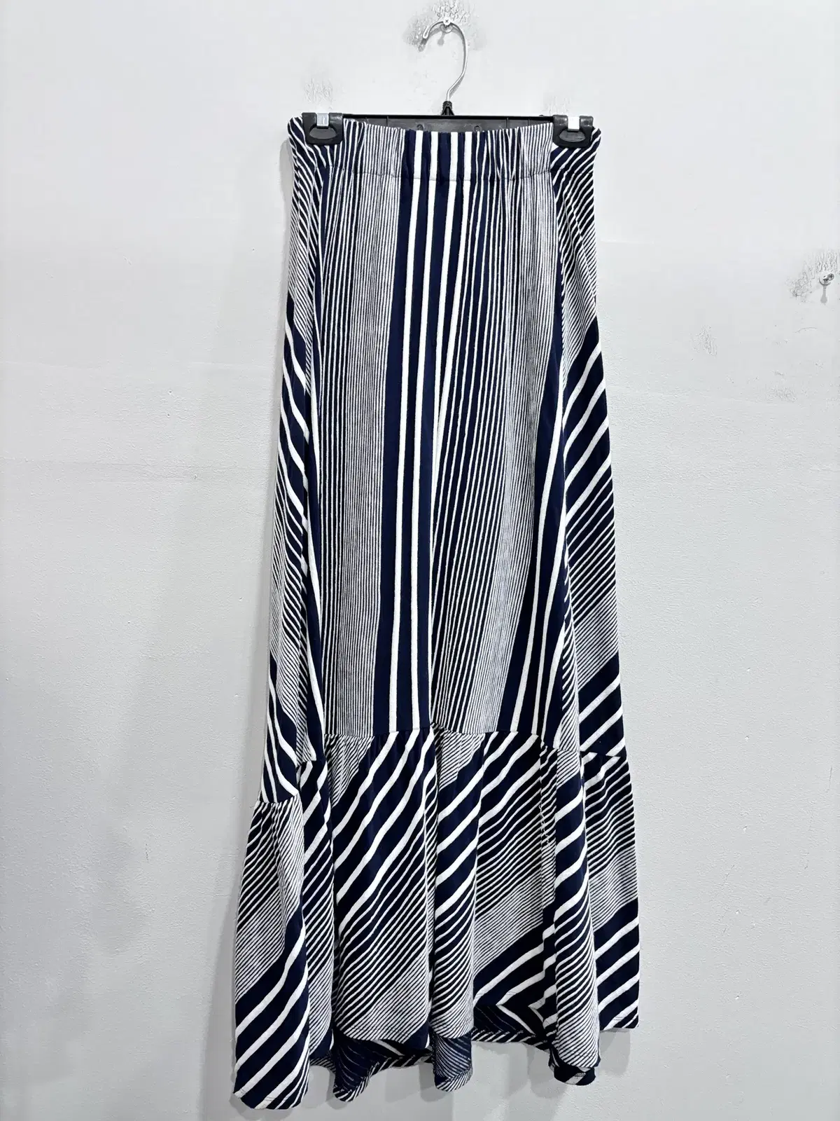 The Store Striped Cotton Long Skirt