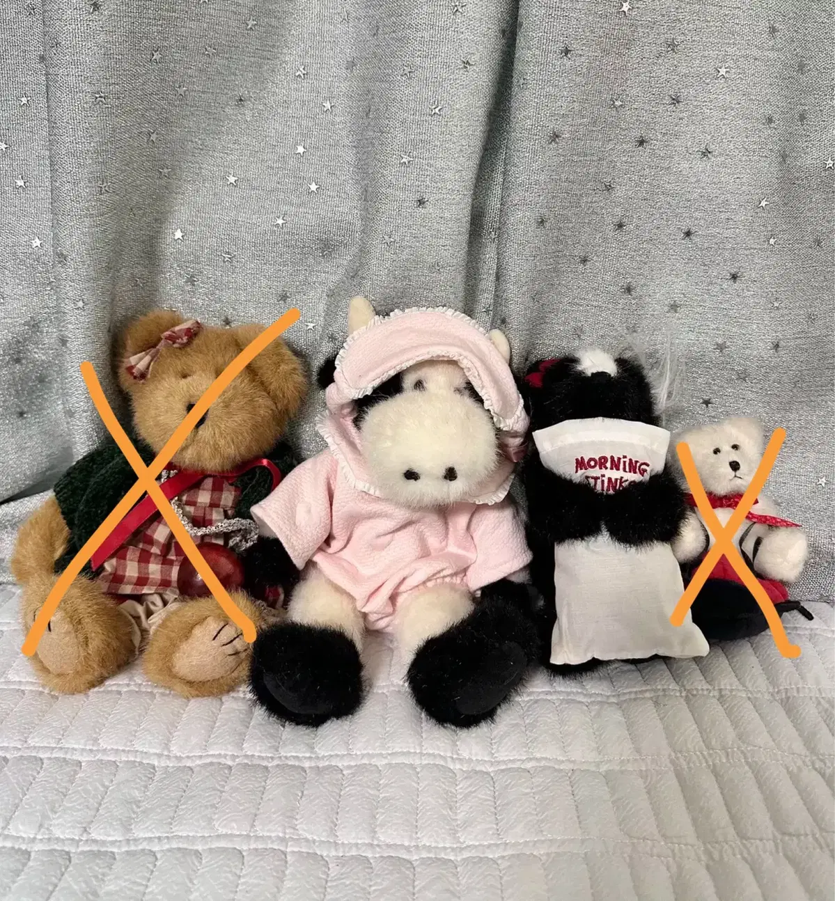 BoysBear standard size dolls (bear, cow, skunk)