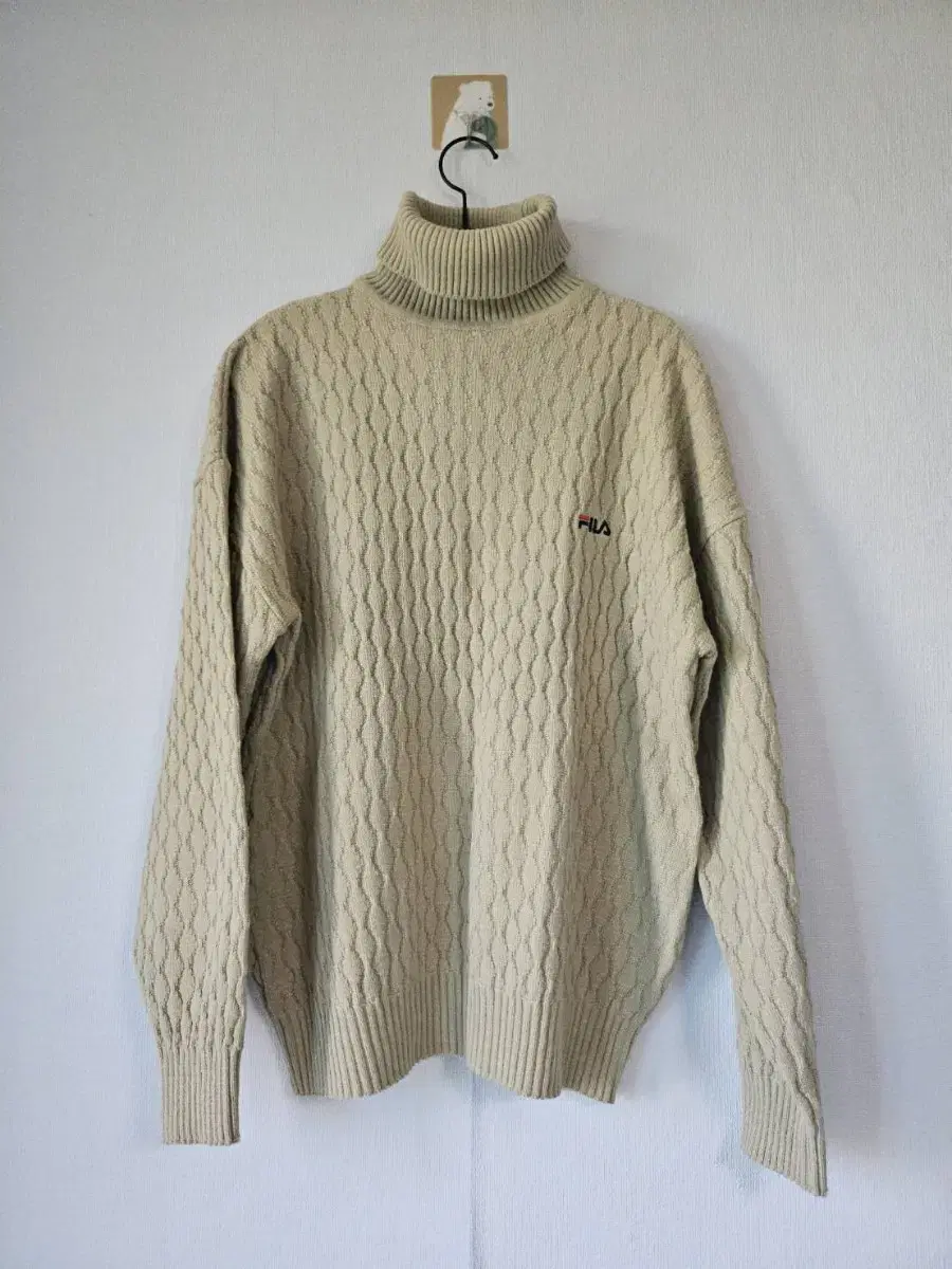 Wheela fila Turtleneck Sweater Knit T-Shirt L