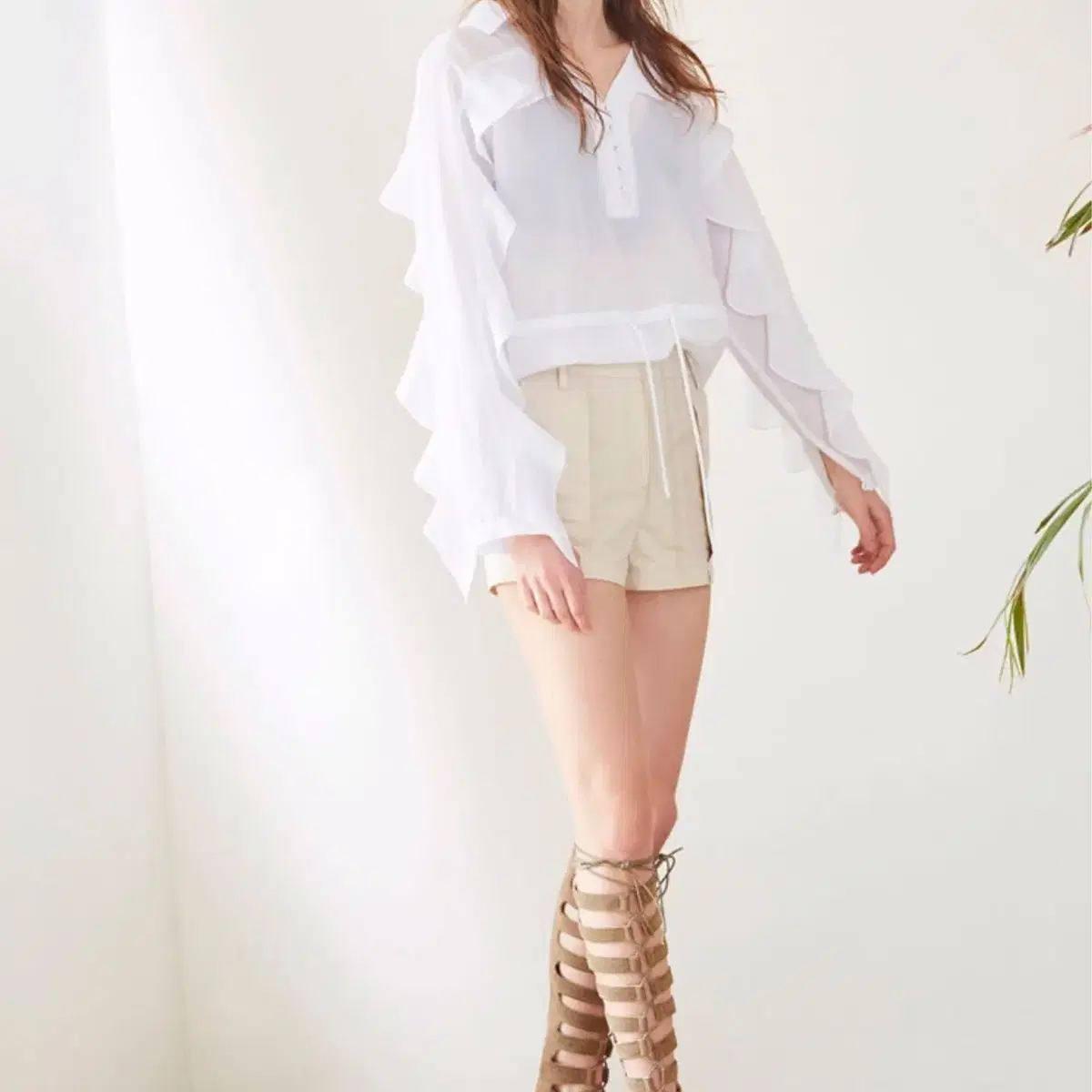 팩토리얼레이블 Sleeve Blouse (핑크,화이트,블랙)