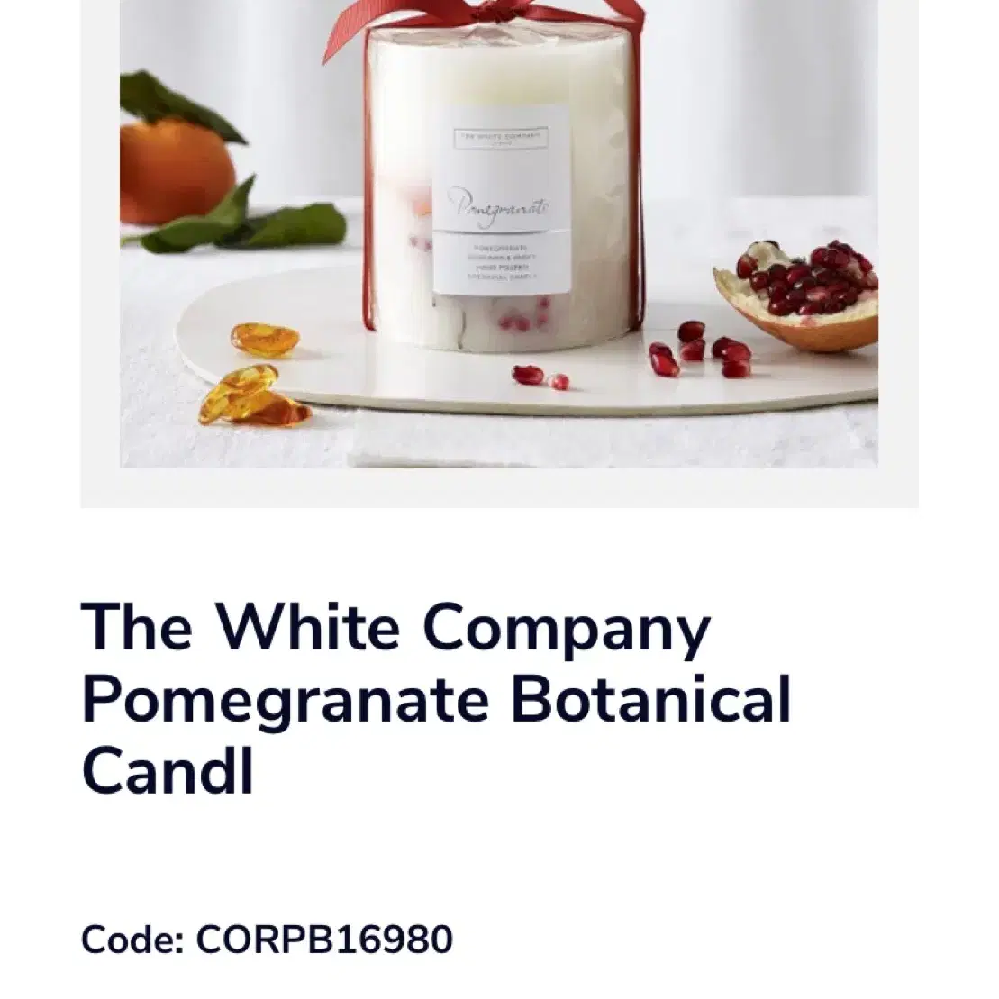 [The White Company London] 석류캔들(POMEGRAN