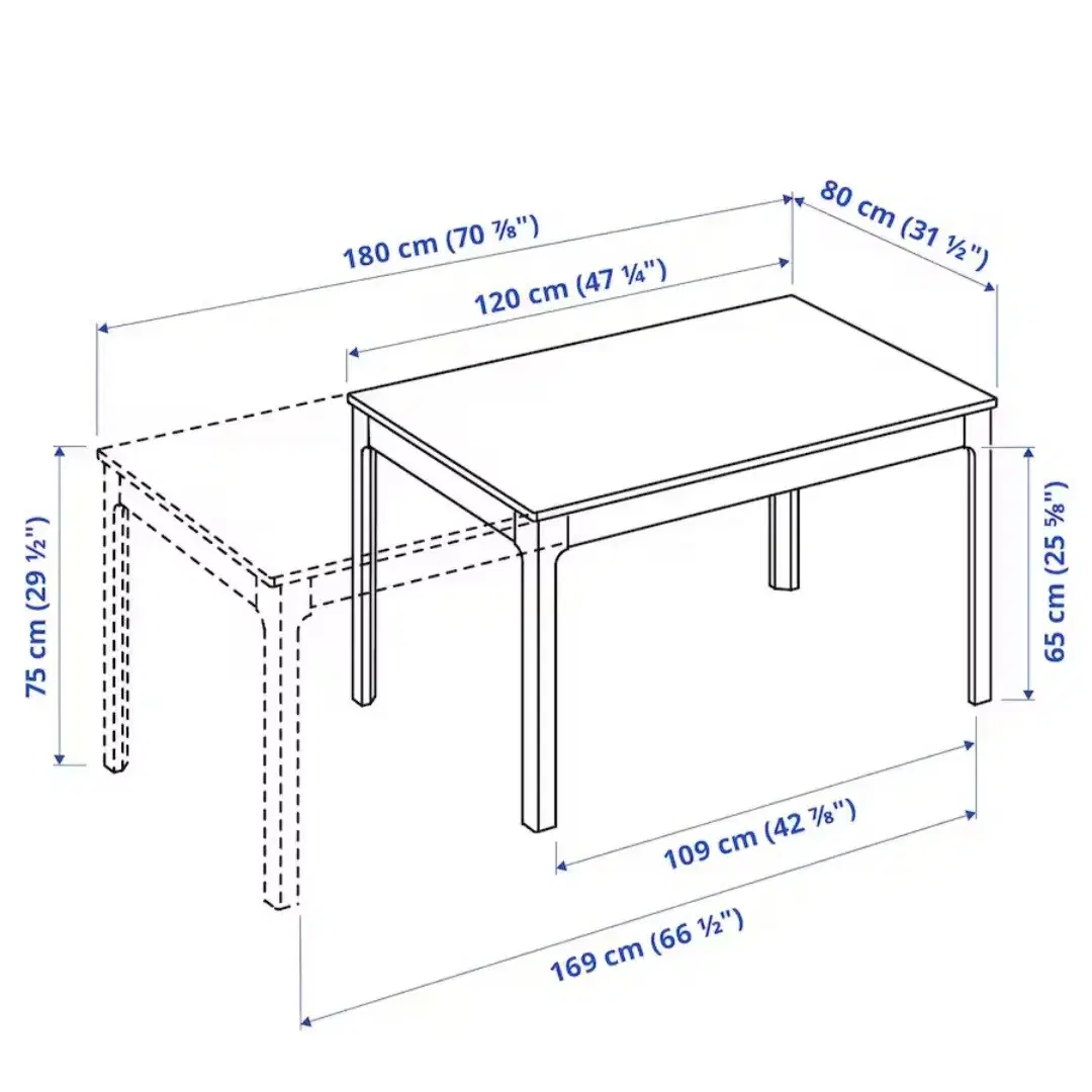 이케아 에케달렌 확장형 테이블