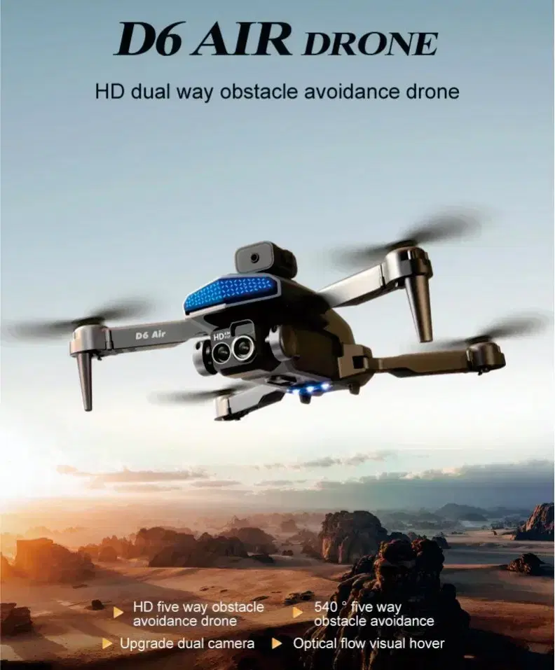 High-end HD dual-lens D6 AIR drone