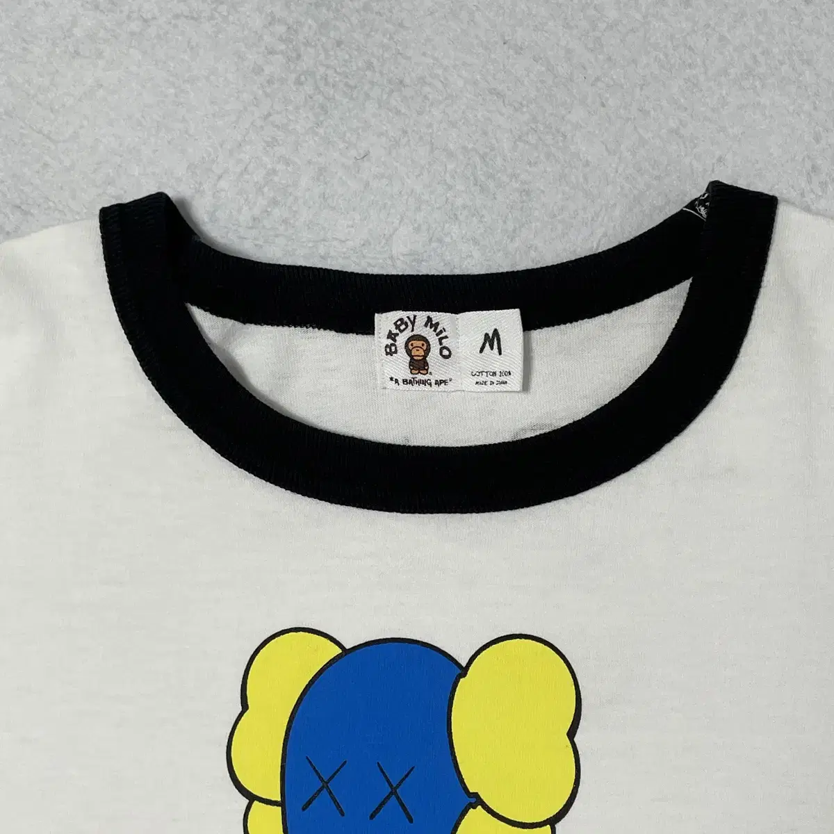 베이프x카우스 bape x kaws 롱슬리브 링거 티셔츠