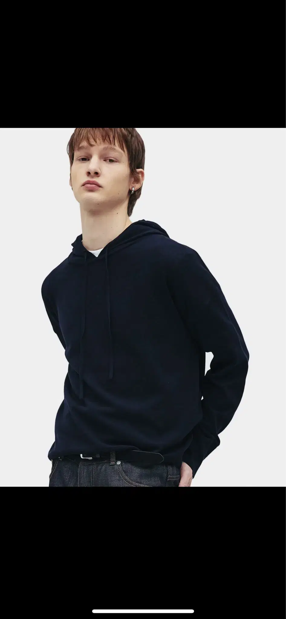 Moussin Leaire Knit Hoodie NavyXL1 times tried on