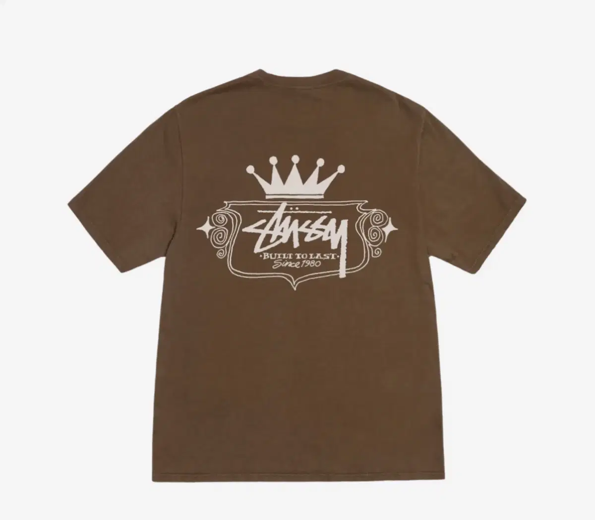 Stussy Built to Last Pigmented Dyed T-Shirt Brown