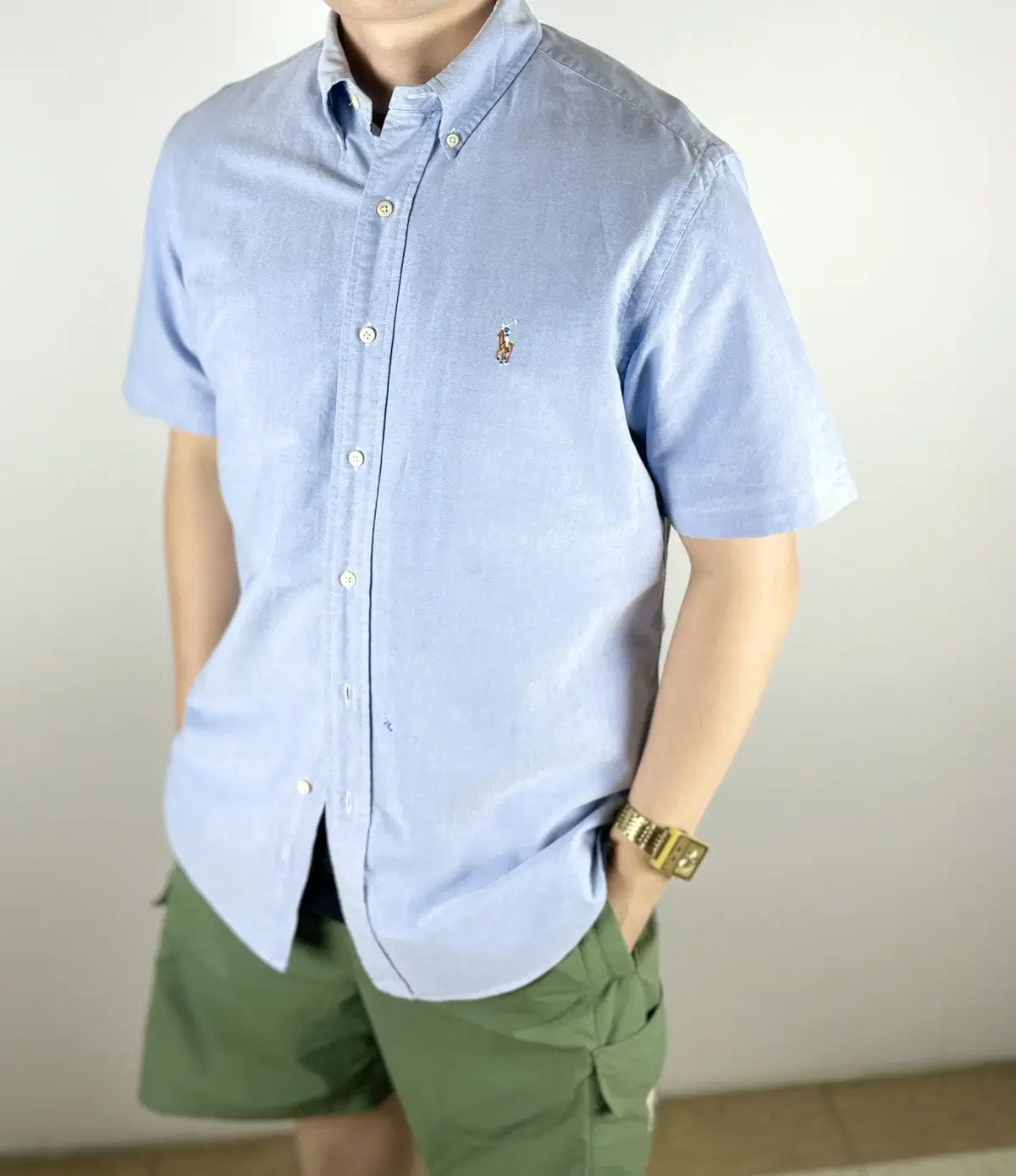 Polo Ralph Lauren Oxford Vahn Short Sleeve Bloo Shirt