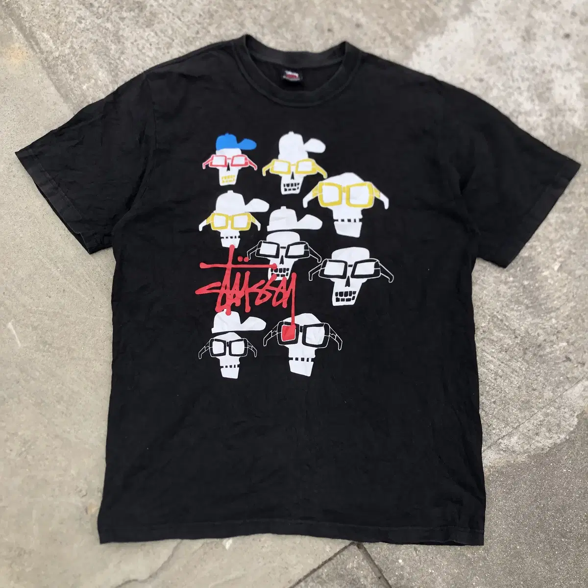 [XL] 00s Stussy Skull Print Vahn Tee