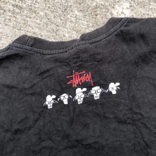 [XL] 00s Stussy 해골프린팅 반팔티