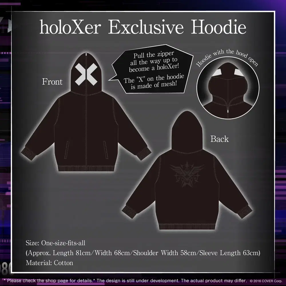 (급처)hololive holox goods holoxer hoodie sell.