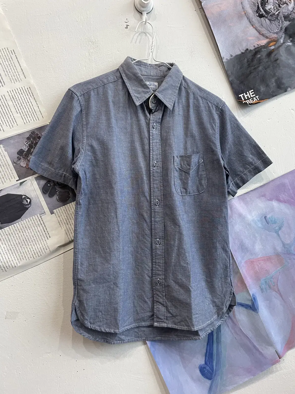 Freakstore Chambray Short Sleeve Shirt S