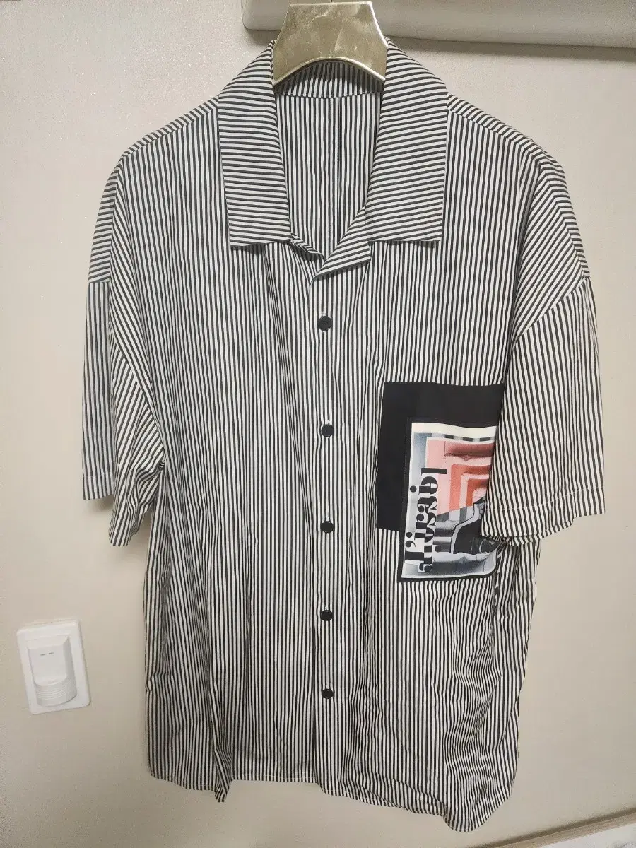 System Homme Striped Short Sleeve Shirt