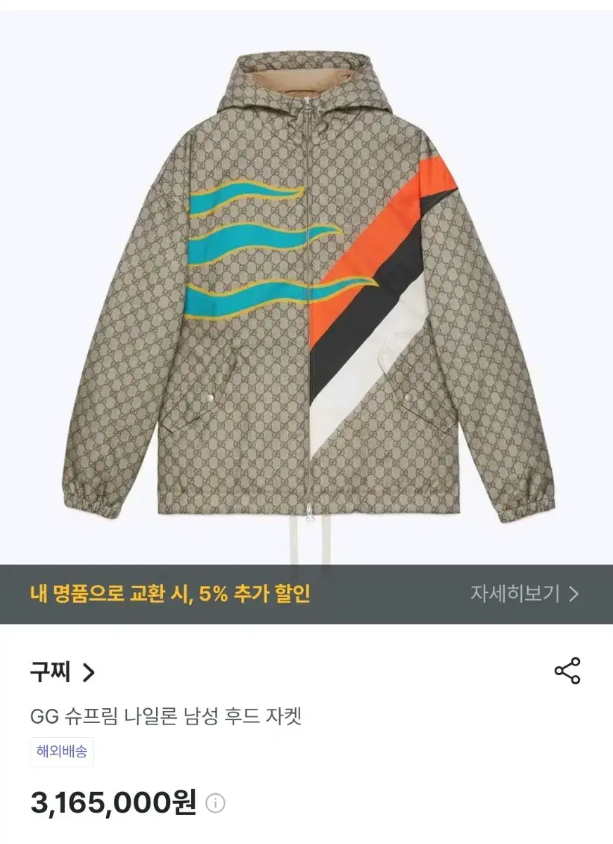 구찌슈프림 후드자켓