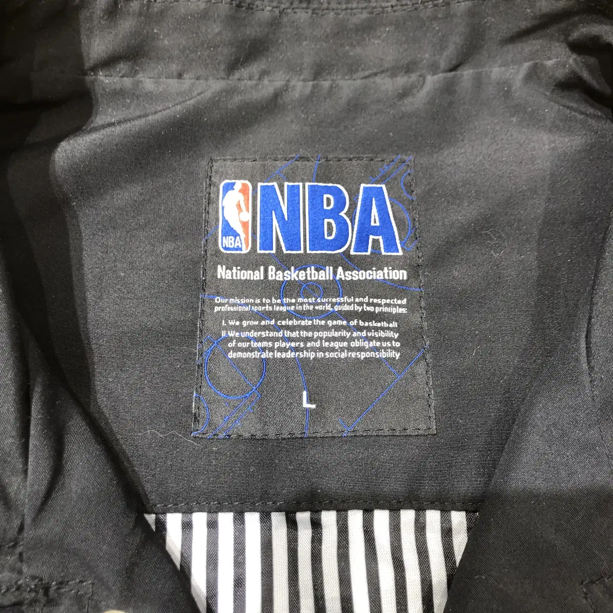 NBA 블랙 시카고 불스 자켓 L