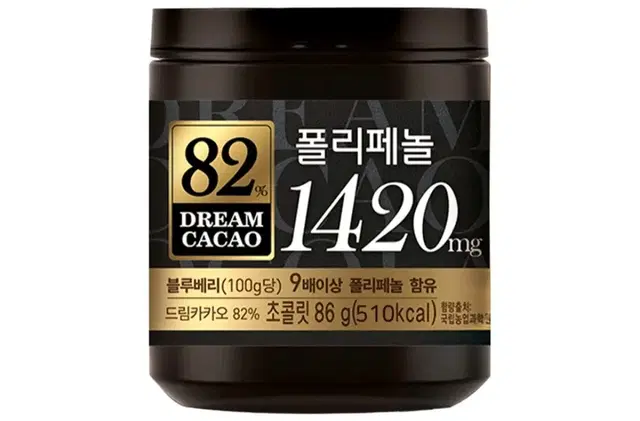 드림카카오 82% 86g 6개 초콜릿 무료배송