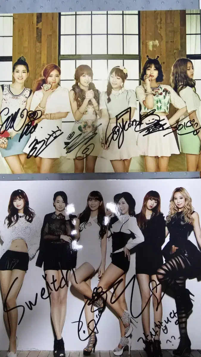 Girl group autographed photo signing