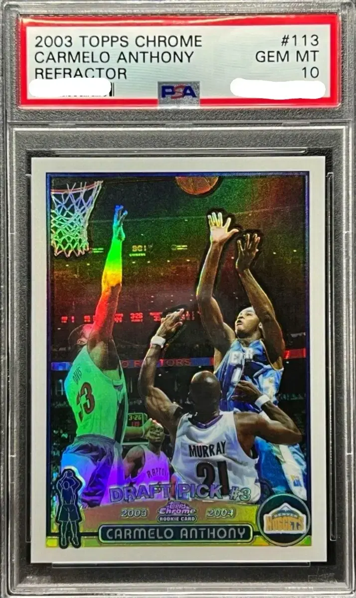 2003 탑스 크롬 카멜로 앤서니 리플 RC PSA 10