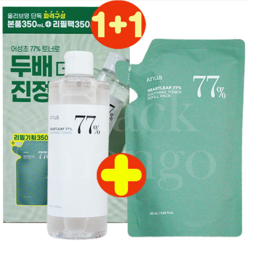 아누아 어성초 77% 수딩토너 350ml 리필 기획세트