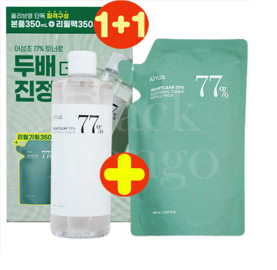 아누아 어성초 77% 수딩토너 350ml 리필 기획세트