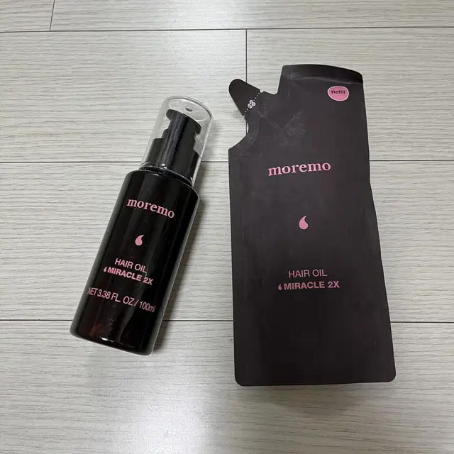 모레모 헤어오일 미라클 2X 100ml + 리필