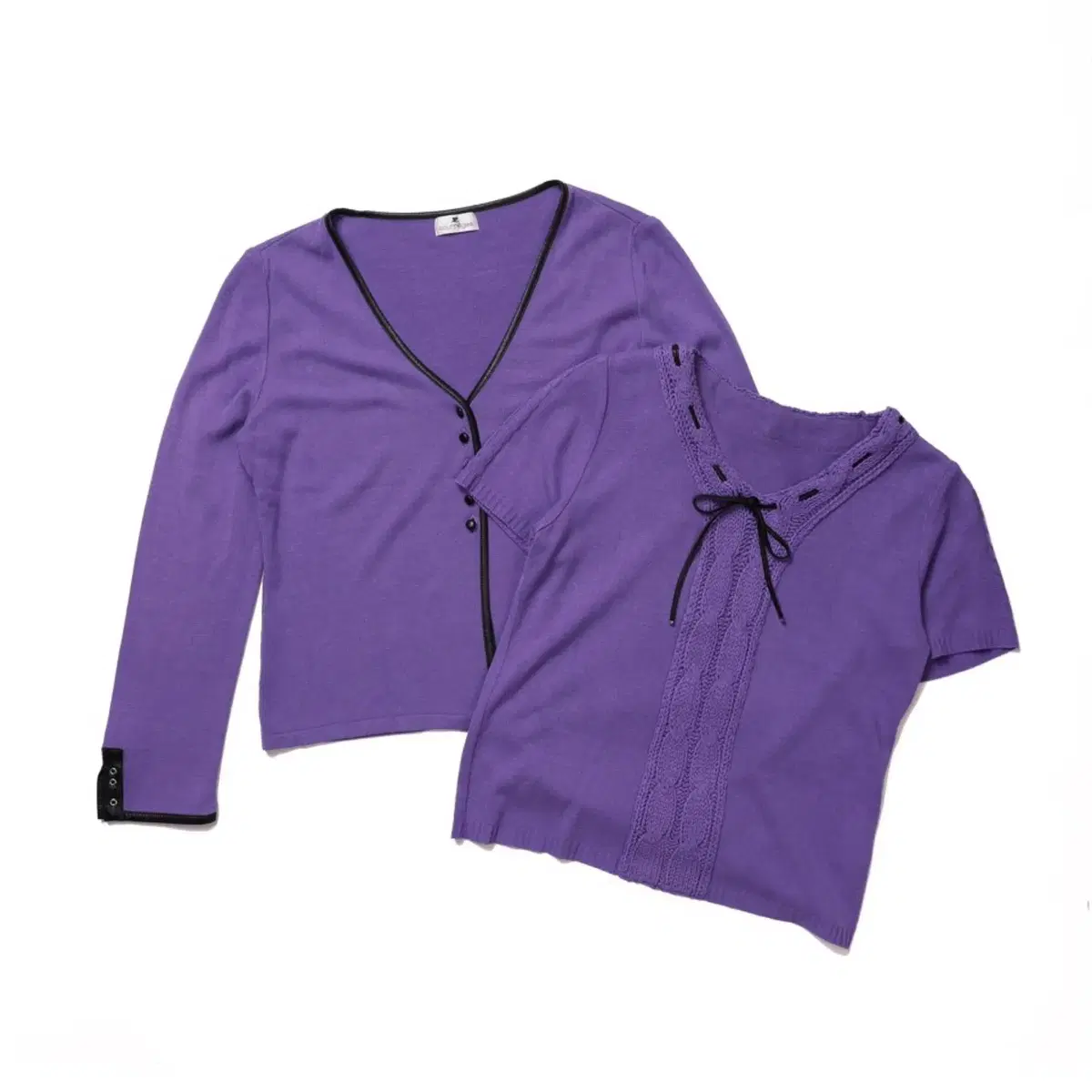 Courreges Button Cardigan - Set