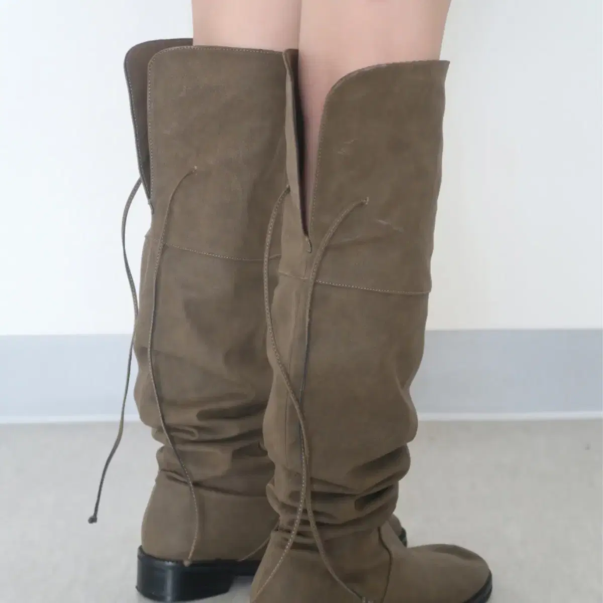 아워캐비넷 thigh high boots 브라운 230