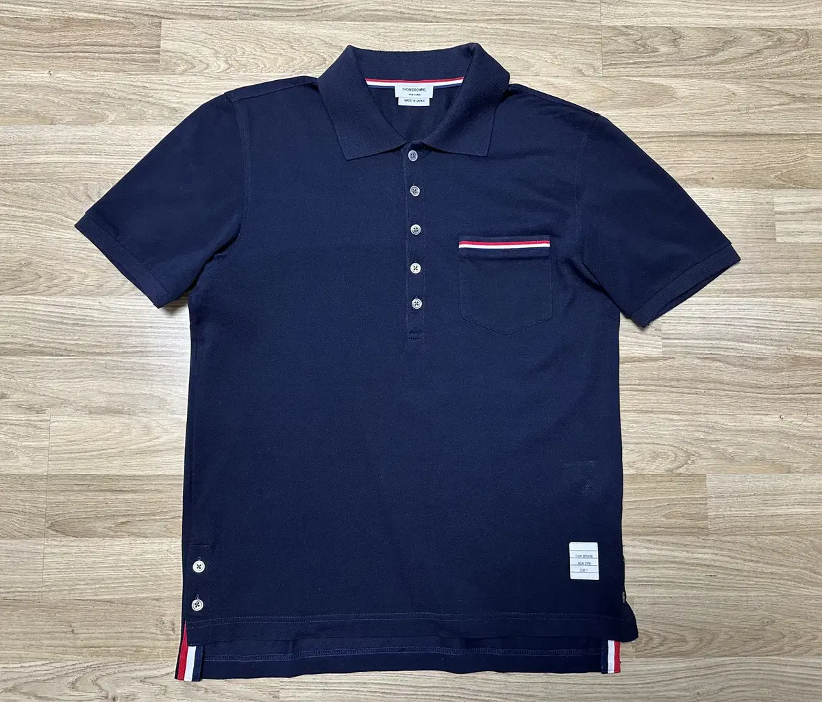 Thom Browne RWB Pocket Trim Piqué Polo Shirt