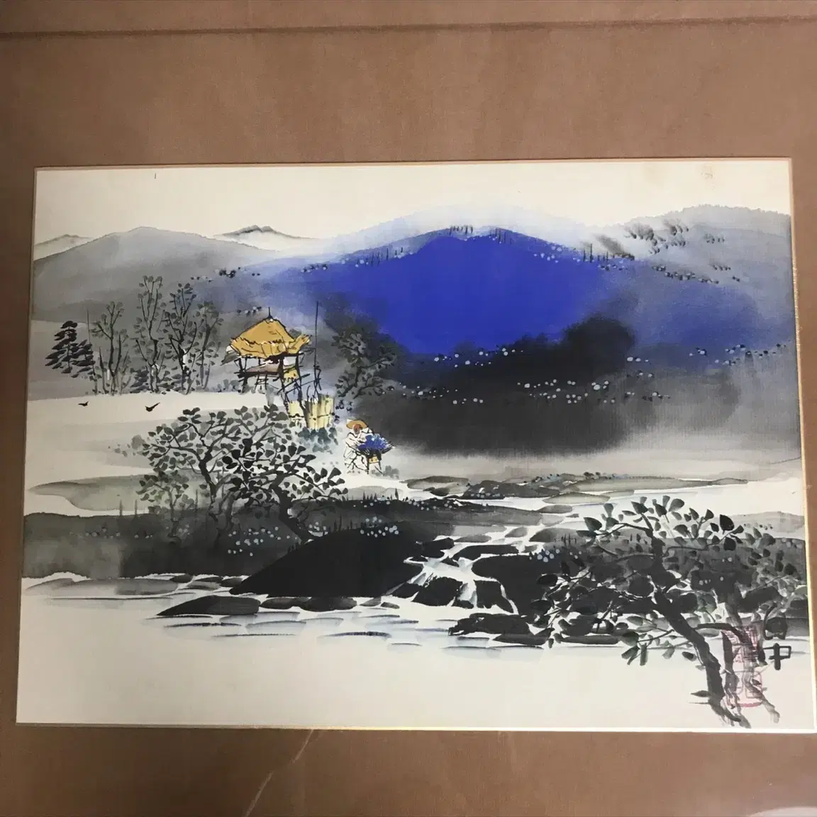 수묵담채화(백중) 54x43cm