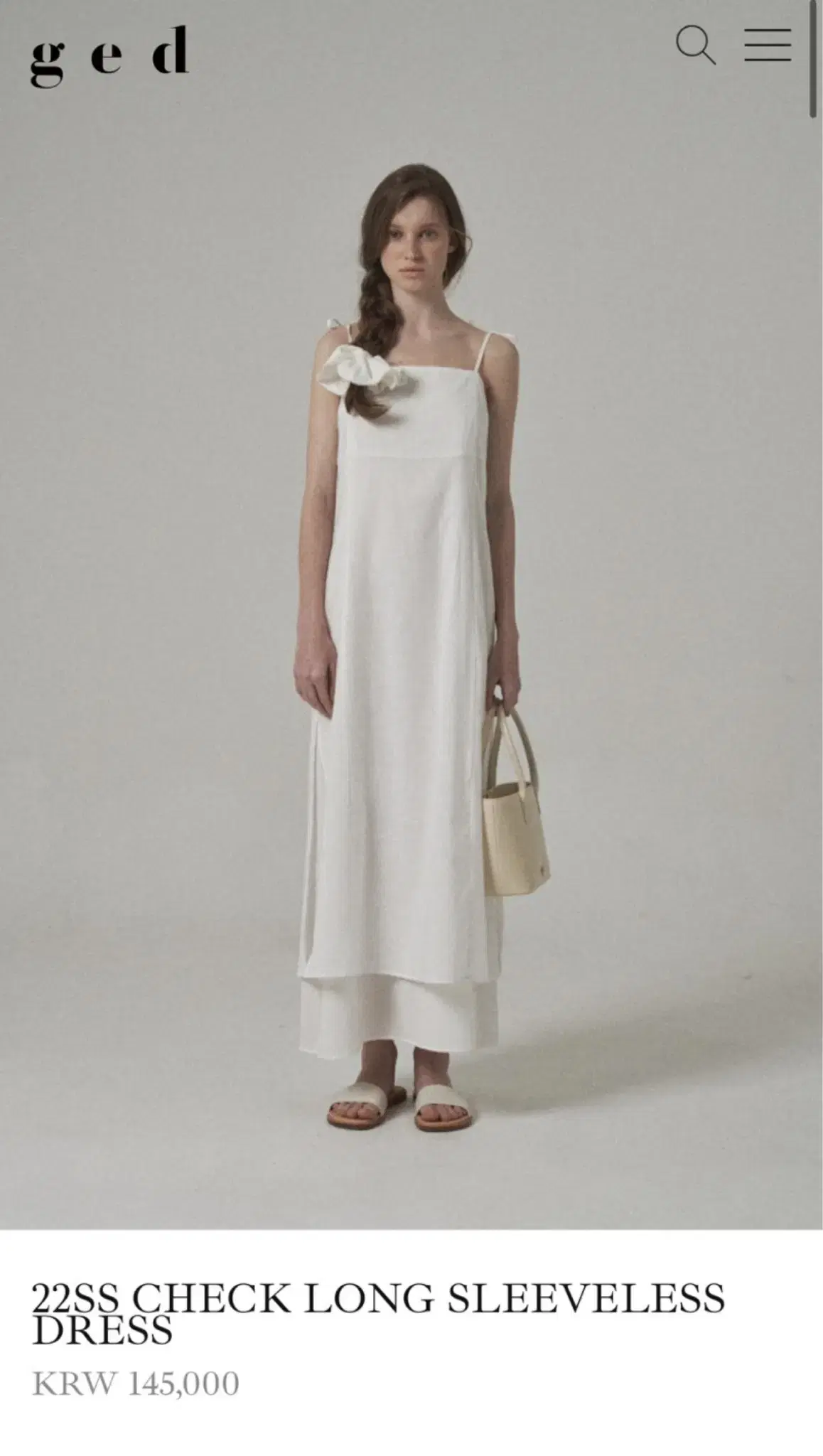 GED CHECK LONG SLEEVELESS DRESS