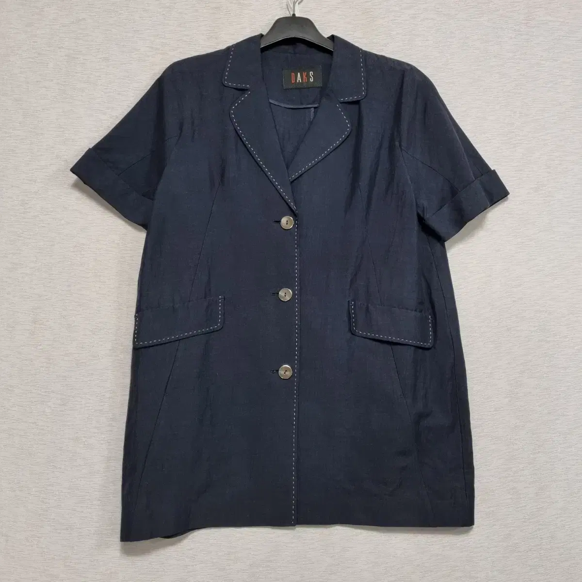 Dax Navy Linen Shirt Jacket Women95ㅡ0531