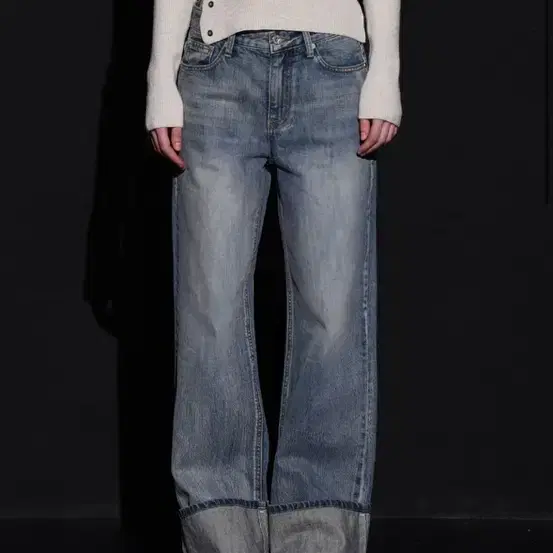 보헤미안서울 WIDE ROLLUP DENIM PANTS S