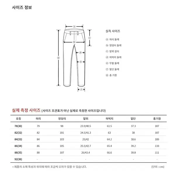 남자 포켓 골프 바지