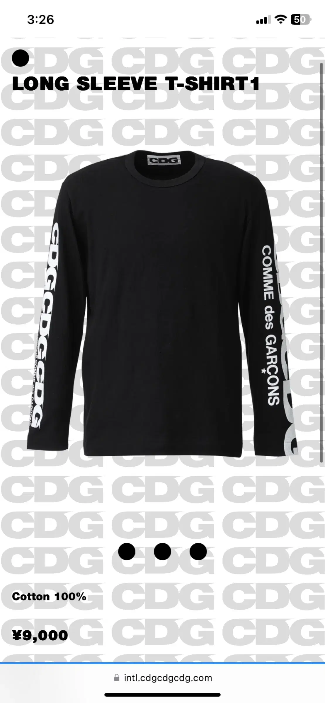 Cdg Comme des Garçons Song Long Sleeve T-Shirt for sale (New)