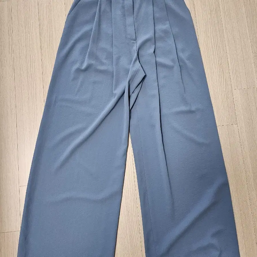 Moon Lee 문리 Pleated Wide Pants 와이드팬츠 블루