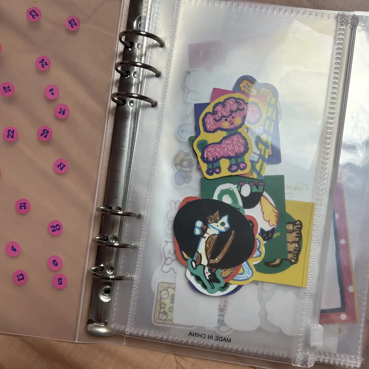 Organized Daiso A5 binder