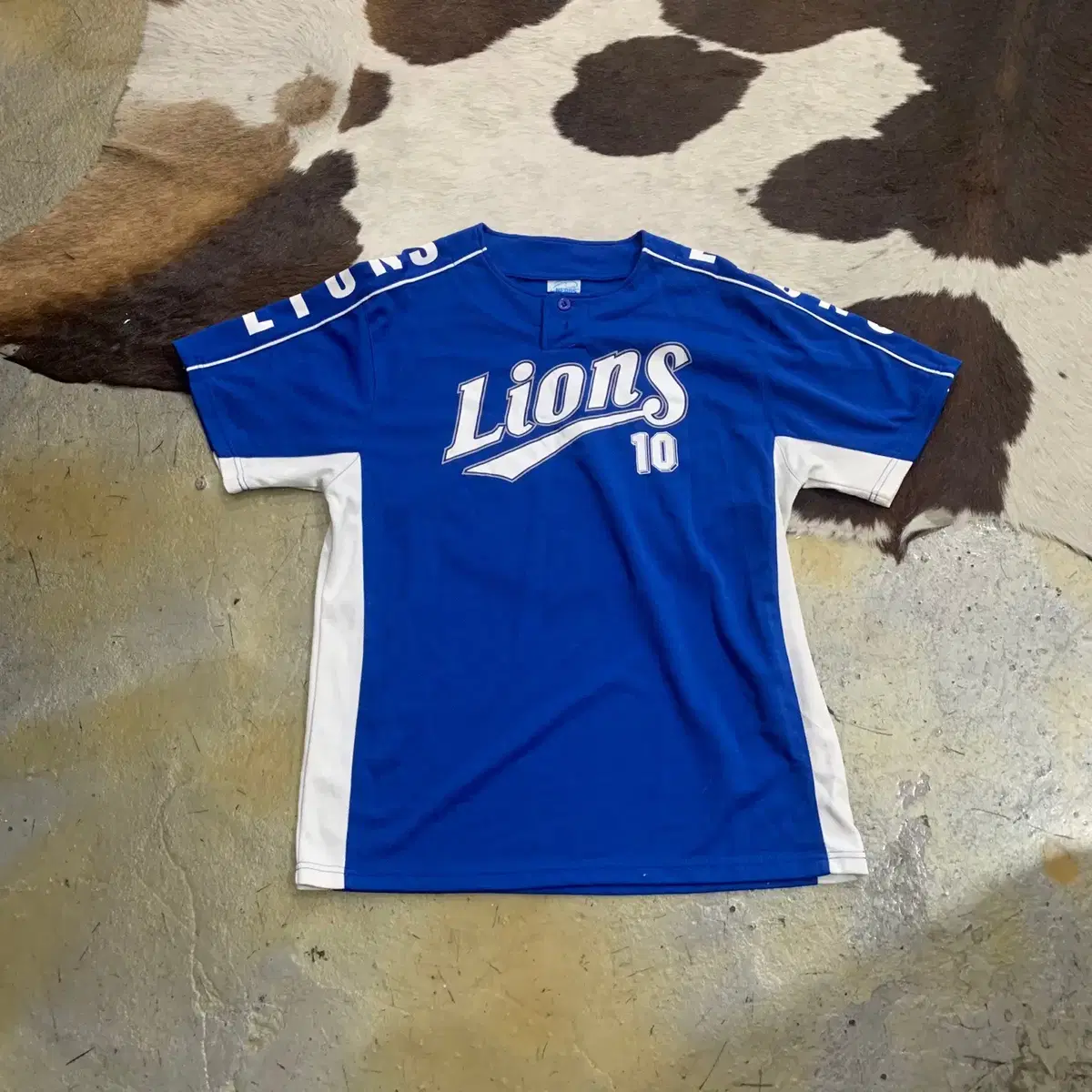 105 Nepos Samsung Lions Training Short Sleeve Jun Hyuk Yang 배번/A4671