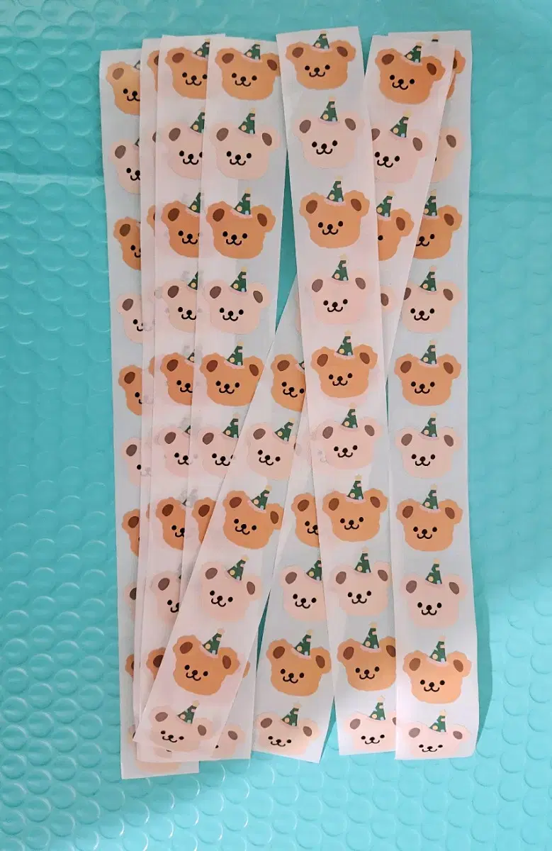 곰돌이 귀여운 스티커 10pcs 2컬러 생일 답례 구디백