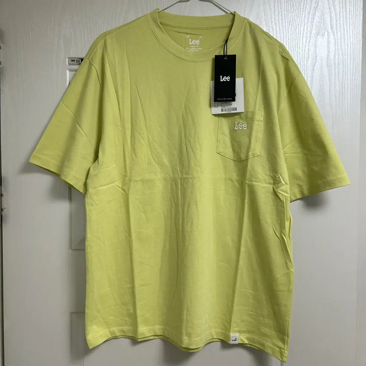 Tadalin New) Lee Chest Pocket Small Logo Vahn Palmetto Lime