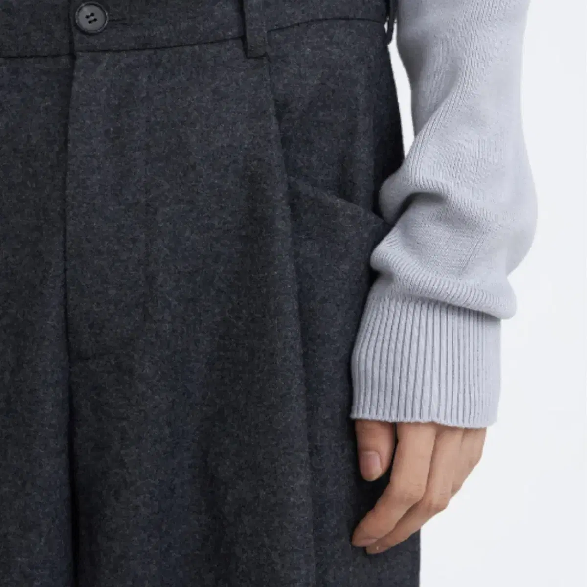 Youth STRUCTURED WIDE PANTS gray