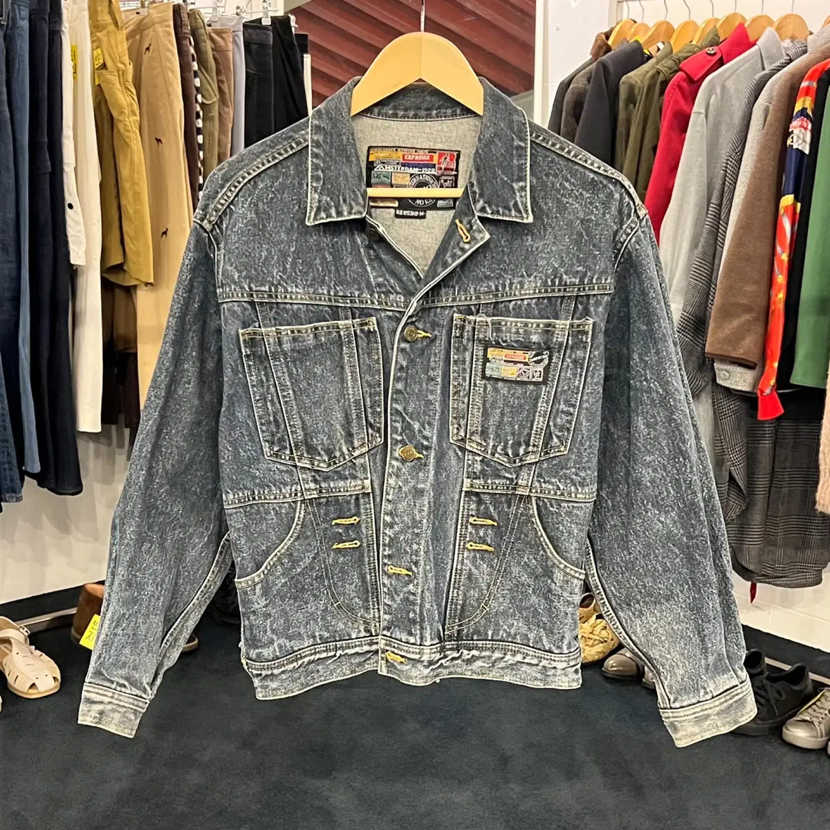 [TAPPO] [M] 90's Jo Dashi Bando Fashion Korea Vintage Denim Jacket