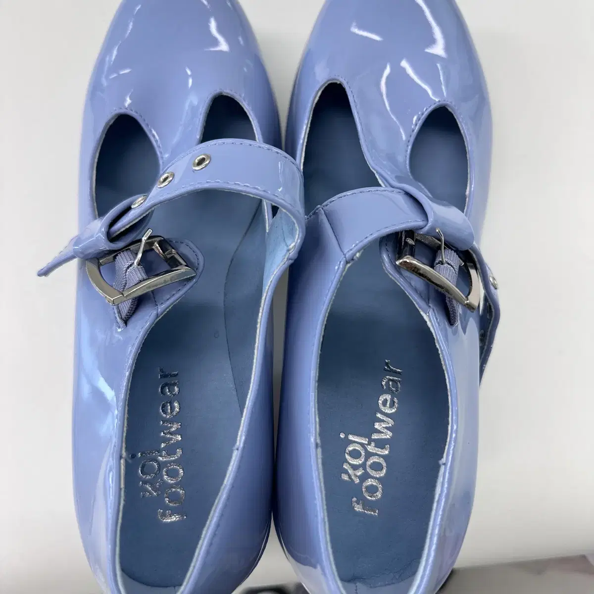 koi footwear 메리제인 슈즈 블루 uk6사이즈