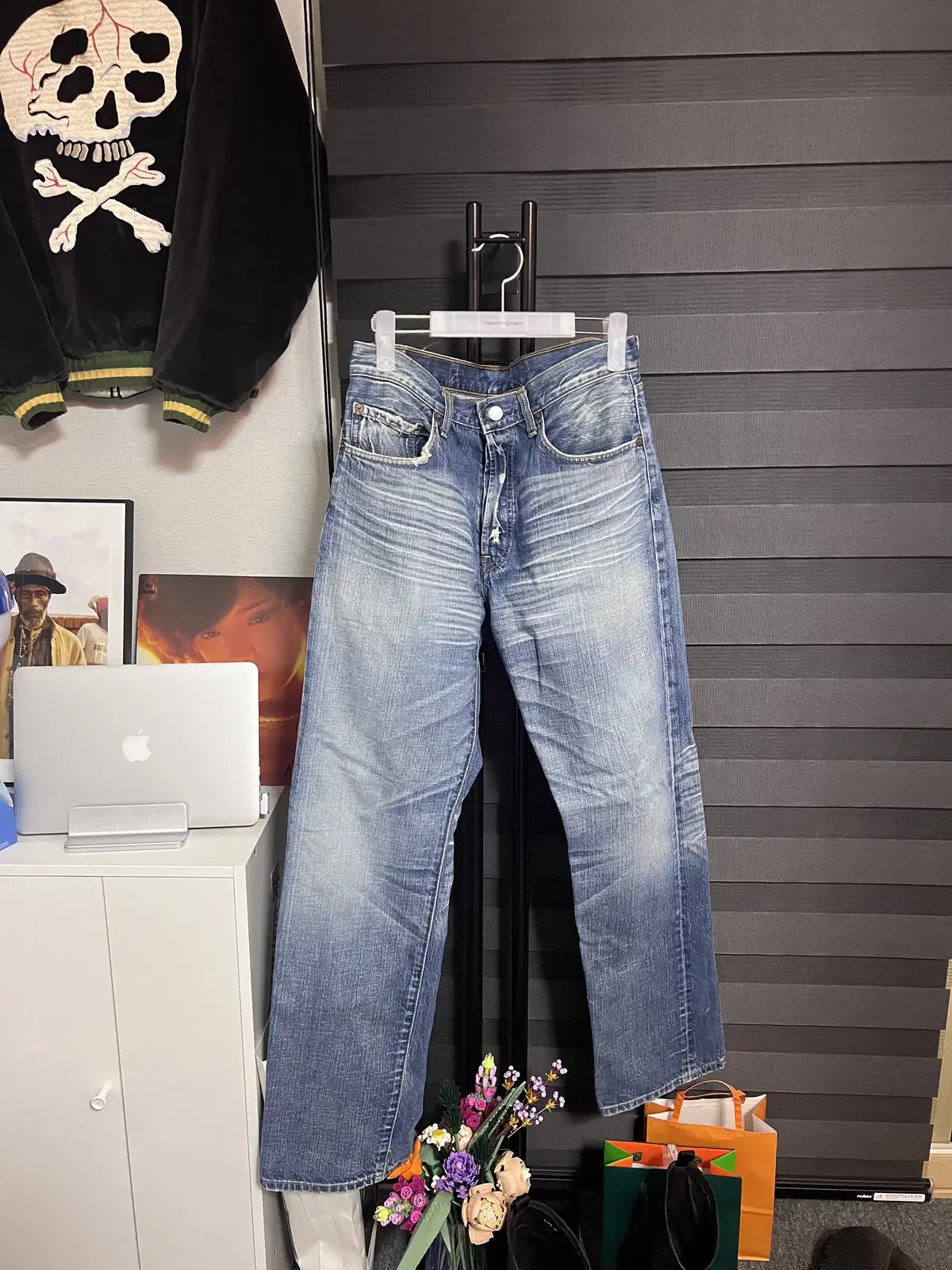 Levis 501 캣워싱 데님 32 34