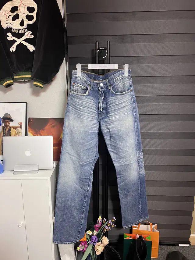 Levis 501 캣워싱 데님 32 34