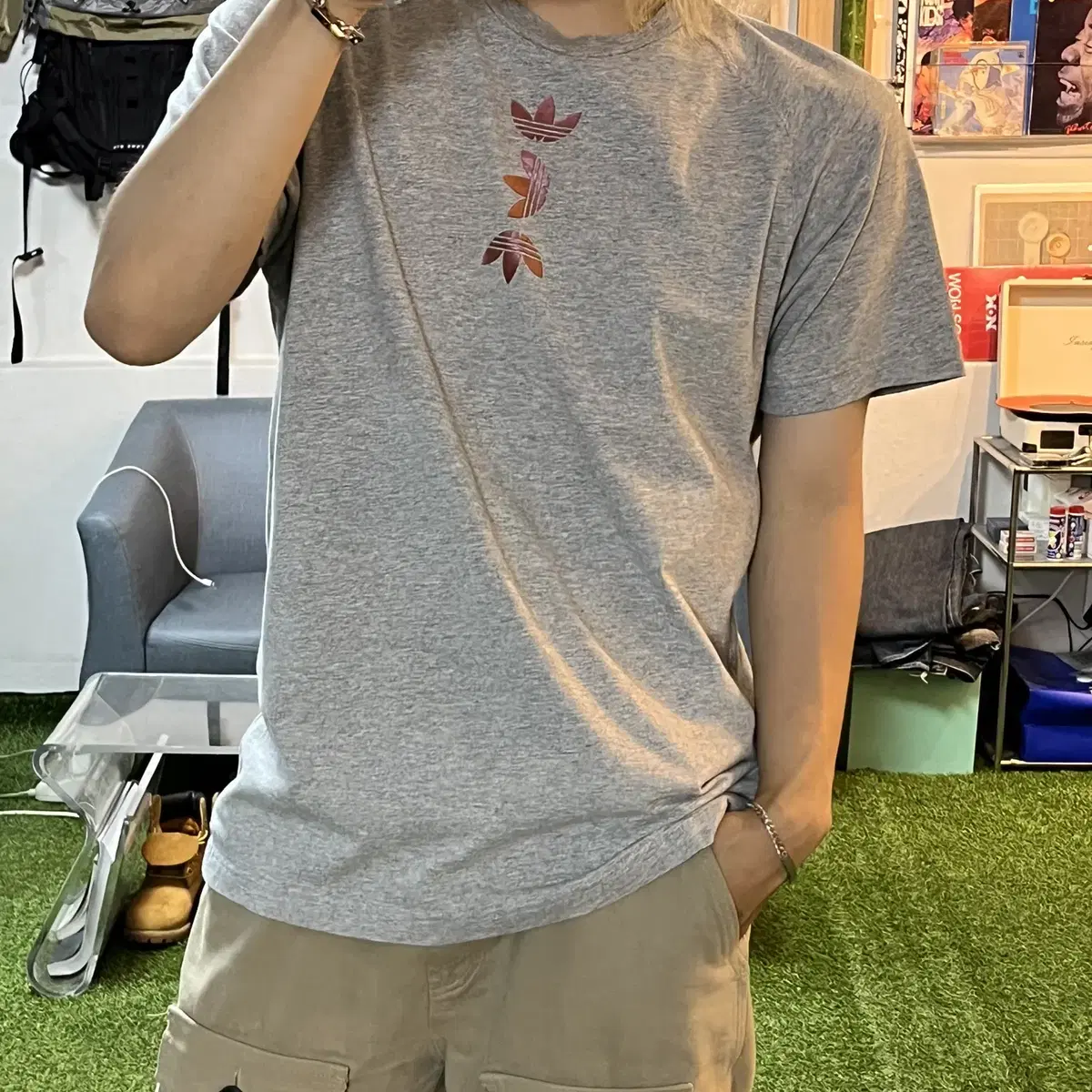 [2XL]아디다스 유광 파이어버드 반팔티셔츠  Adidas